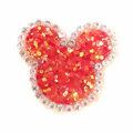 aplique mickey vermelho strass